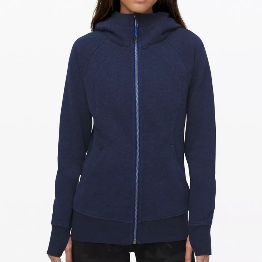 Lululemon Full Zip Scuba Hoodie Heathered  Larkspur size 10